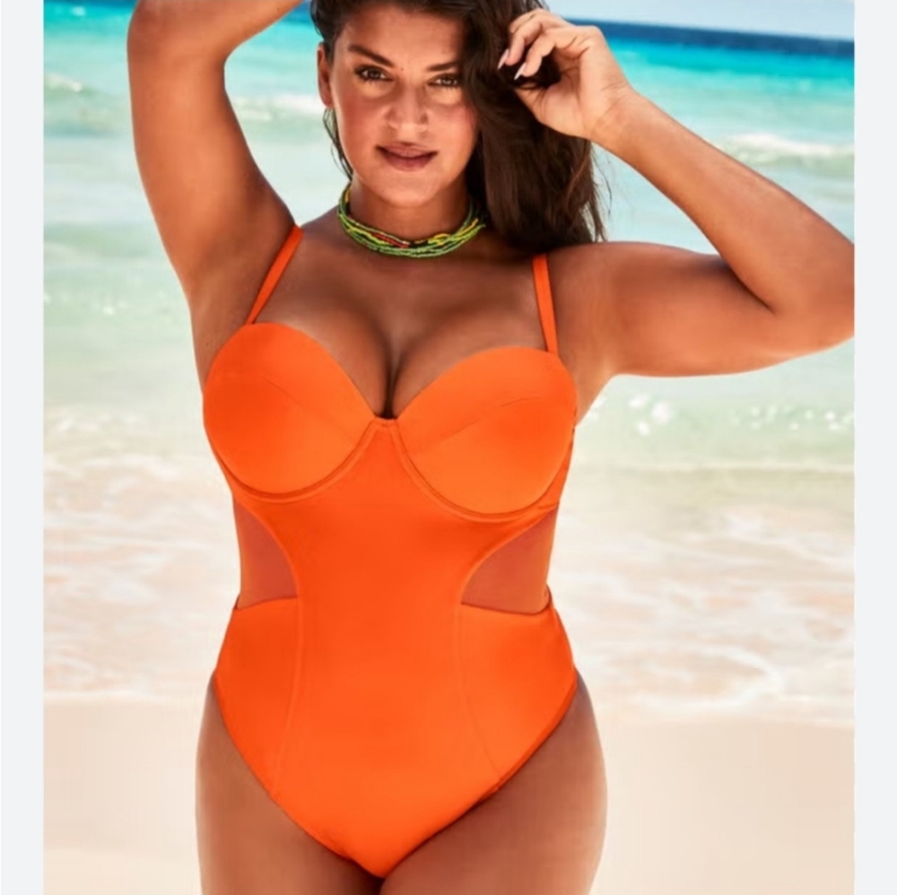 Swimsuit for all orange one piece 18D/DD